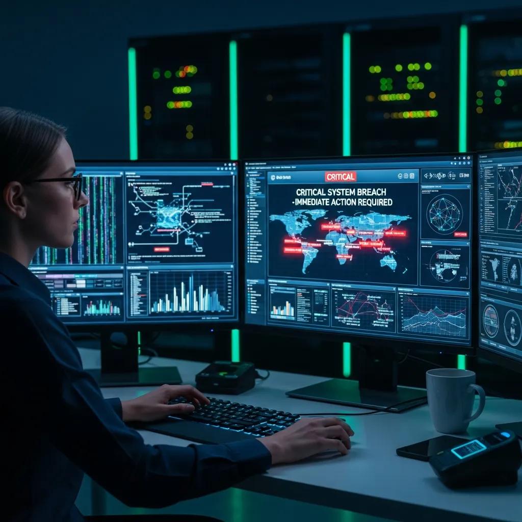 Cybersecurity professional monitoring systems to protect business technology assets